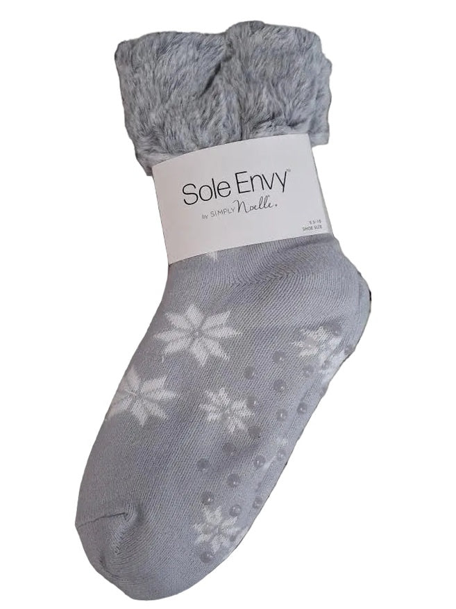  Sock Slipper Non Slip Fur Fringe Artic&nbsp; 3 Colors Fsock408