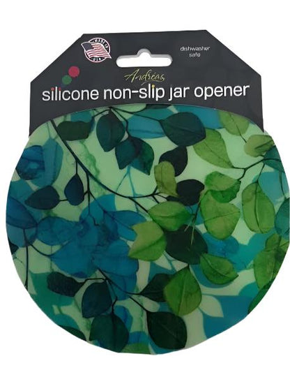 Jar Opener - Green / Blue Leaves 29 