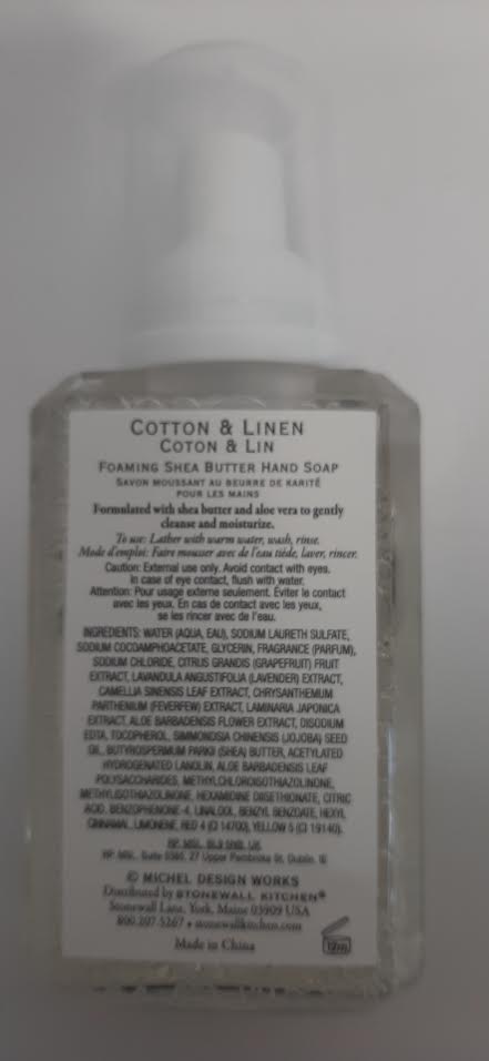 Foaming Soap Travel Size  Cotton & Linen  2324504 