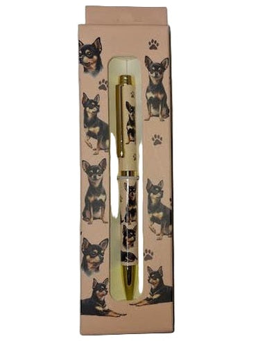 Pen Ball Point  Chihuahua Black Gift Boxed 736-11