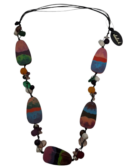 Necklace Multi Strand Black Nt467A 