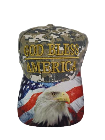 Baseball Cap GOD Bless AMERICA Sublimation 6 Colors  Ht6001