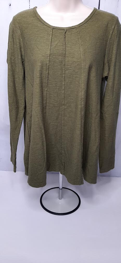 Top Olive Pullover Long Sleeve Women's 244473 