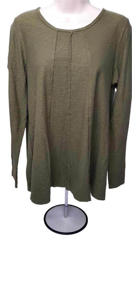 Top Olive Pullover Long Sleeve Women's 244473 