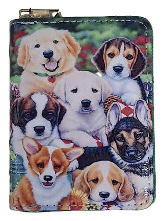 Wallet Zip Around  Dogs 5x3.7" Styles bl112323Ast