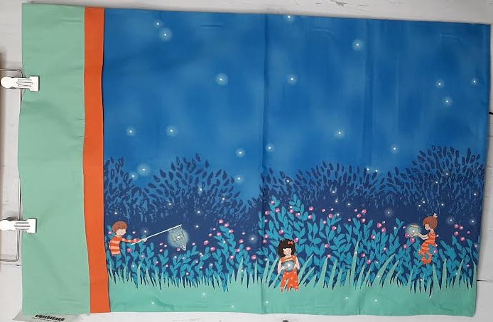 Pillow Case Night Sky Fireflies  Blue/Green Standard rt876bg1 