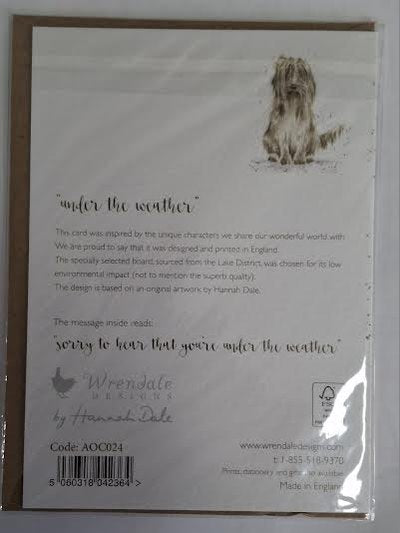 Card Aoc024 Under The Weather Dog Sorry To Hear