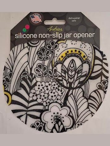 113 Jar Opener&nbsp; Black/White Yellow Floral Print