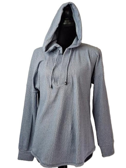 Top Pull Blue Over Long Sleeve Hooded 632-4987