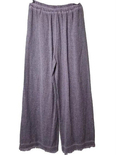 Marisima-Pants Plum Gaucho Gauze&nbsp; 2 Pocket Wide Leg Women's One Size 9339PL