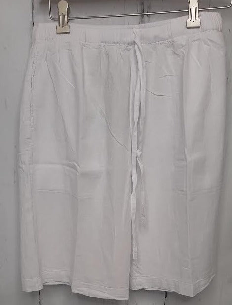 Short Pants-2 Pocket Draw String White Women's L0303 