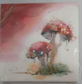 Red Mushroom Napkin-20pk 