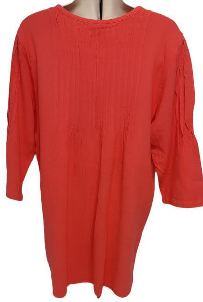 Top Pulover3/4 Sleeve-Red-Womens-457b 