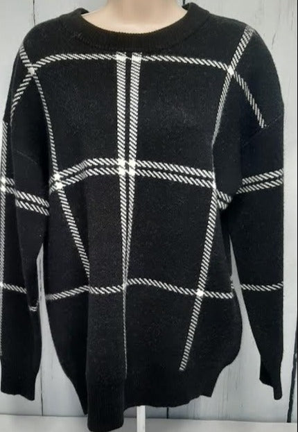Black with White Stripe Sweater 