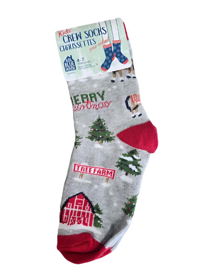 Children's Christmas Socks So3chco003 Country Christmas  Kids Crew Sock 