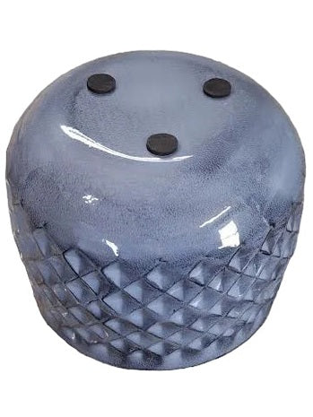 Textured Bowl Blue Metal Small 5x6.5"