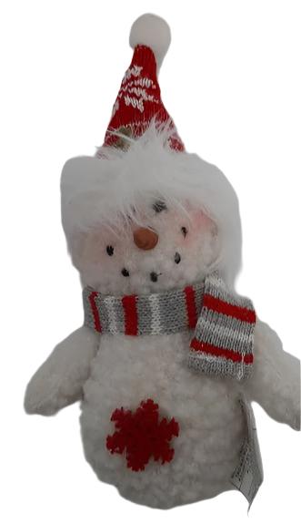 Christmas Snowman-8" Stuffed Figurine 