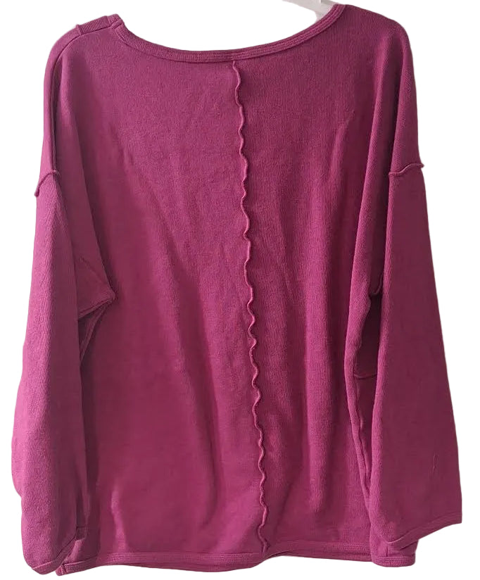 Sweater Pullover Jazzberry Burgundy Long Sleeve Women's B370