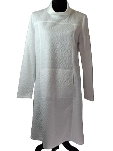 Dress White 2 Pocket Women's Cowl Neck 615-5131