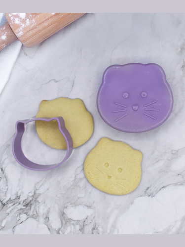 Sandwich Cutter Dish Cat/Unicorn Pink/Purple  24070