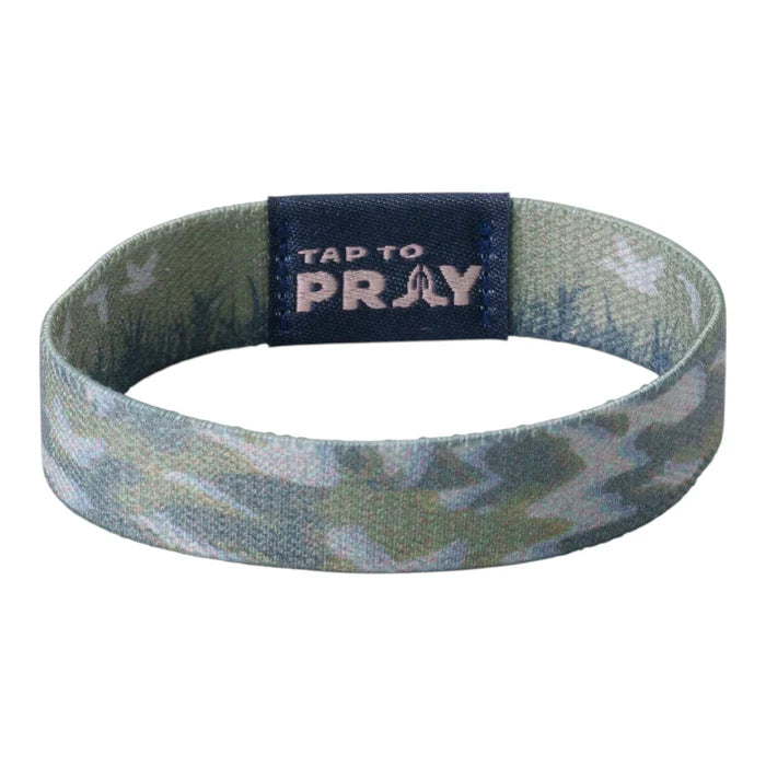 Versible- Bracelet Reversible&nbsp;Tap To Pray&nbsp; Waterfowl Green 100-358