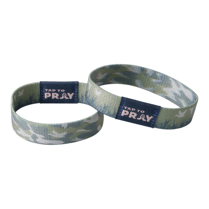 Versible- Bracelet Reversible&nbsp;Tap To Pray&nbsp; Waterfowl Green 100-358