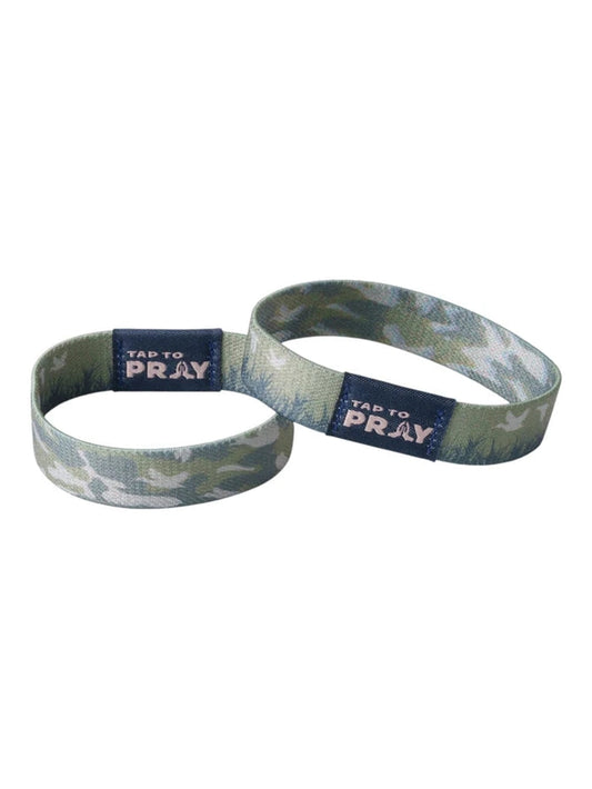 Versible- Bracelet Reversible&nbsp;Tap To Pray&nbsp; Waterfowl Green 100-358
