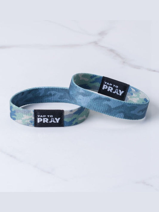 Bracelet&nbsp;Tap To Pray Camo Green &amp; Charcoal 100-36