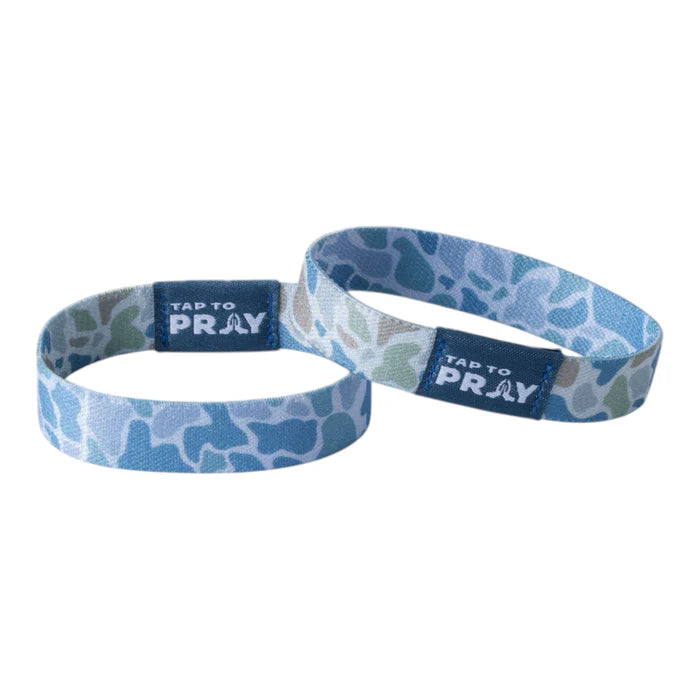 Bracelet Reversible Tap To Pray  River Rock Camo-Moss & Slate 100-367