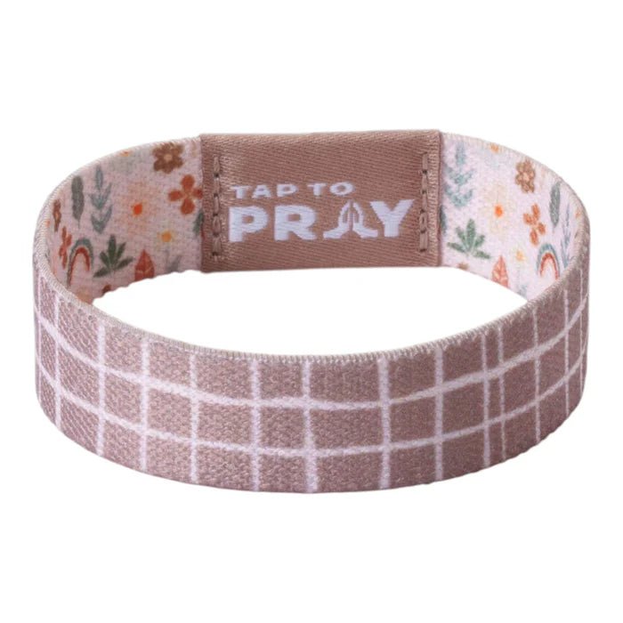 Versible- Bracelet Reversible&nbsp;Tap To Pray&nbsp; Prairie &amp; Plaid 100-402