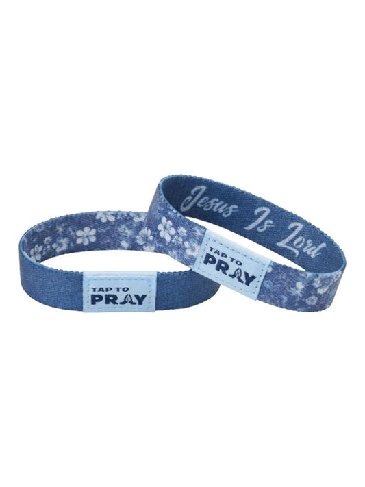 Bracelet Reversible&nbsp;Tap To Pray&nbsp; Wildflower Jesus Is Lord 100-598
