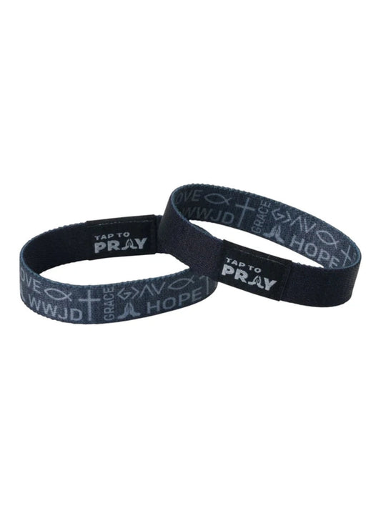 Bracelet Reversible Tap To Pray Grey Symbols Of Faith 100-614