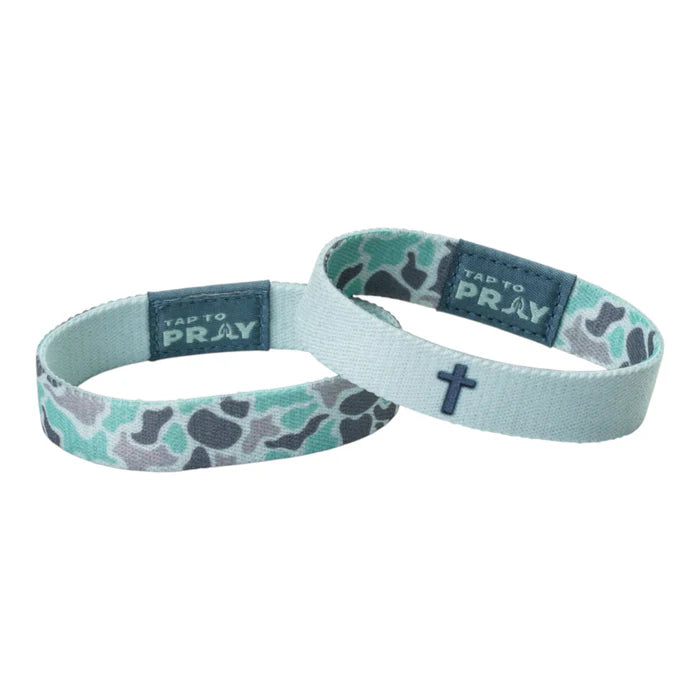 Bracelet Reversible&nbsp;Tap To Pray&nbsp; River Rock Camo-Mint 100-628