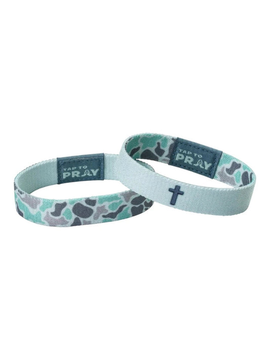 Bracelet Reversible&nbsp;Tap To Pray&nbsp; River Rock Camo-Mint 100-628