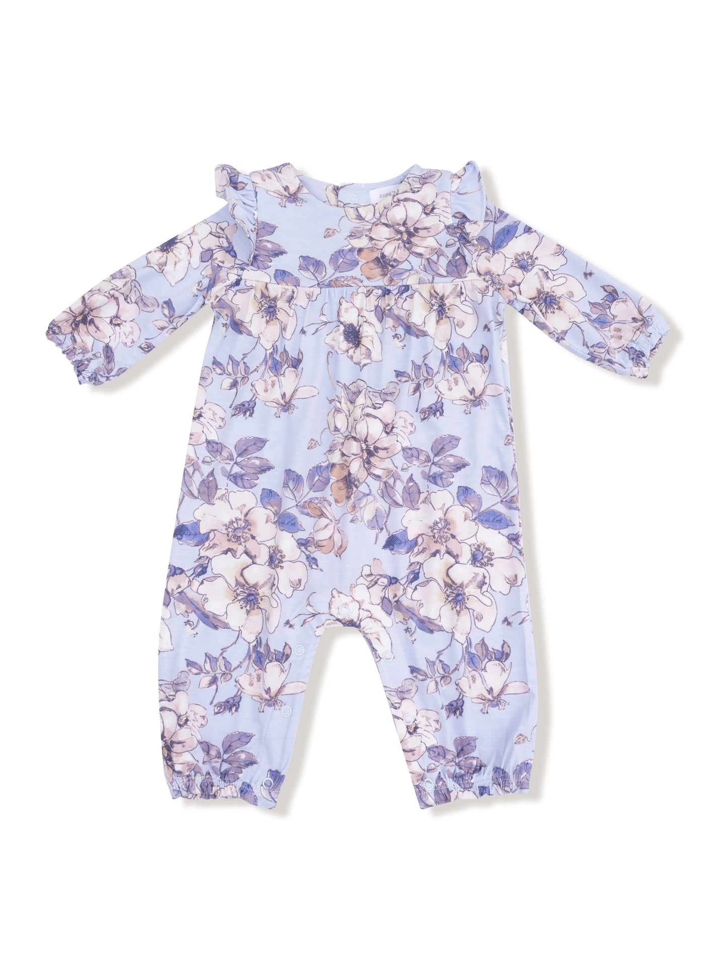 Romper Ruffle Sleeve Wood Rose-Peri 100-F25-Wrp