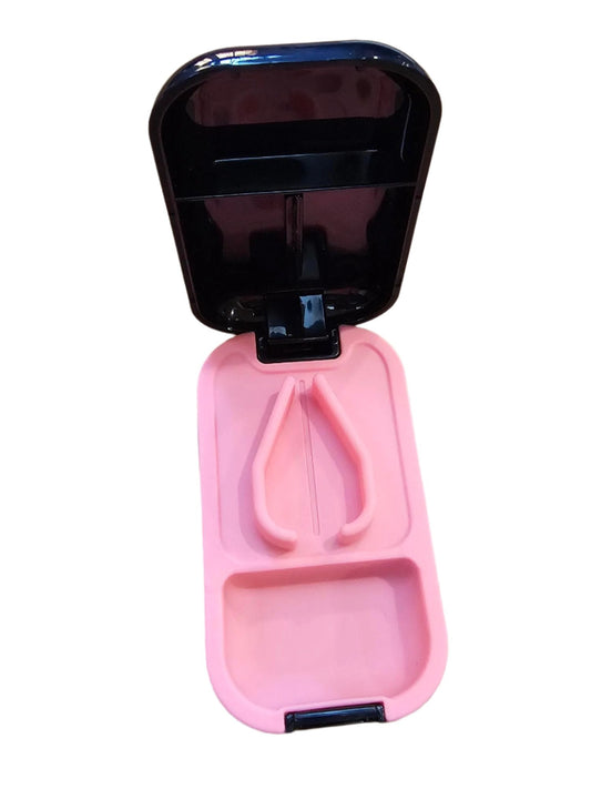 Pill Splitter Cutter Dispenser Solid Color Black / Pink  SPLITBLK 