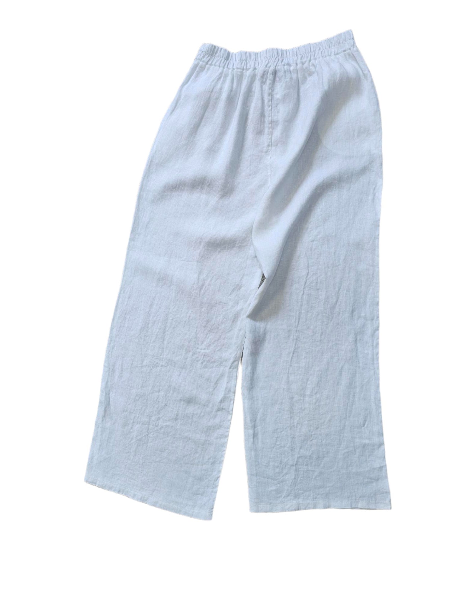 Pants White 2 Pocket Wide Leg Women's One Size 14300