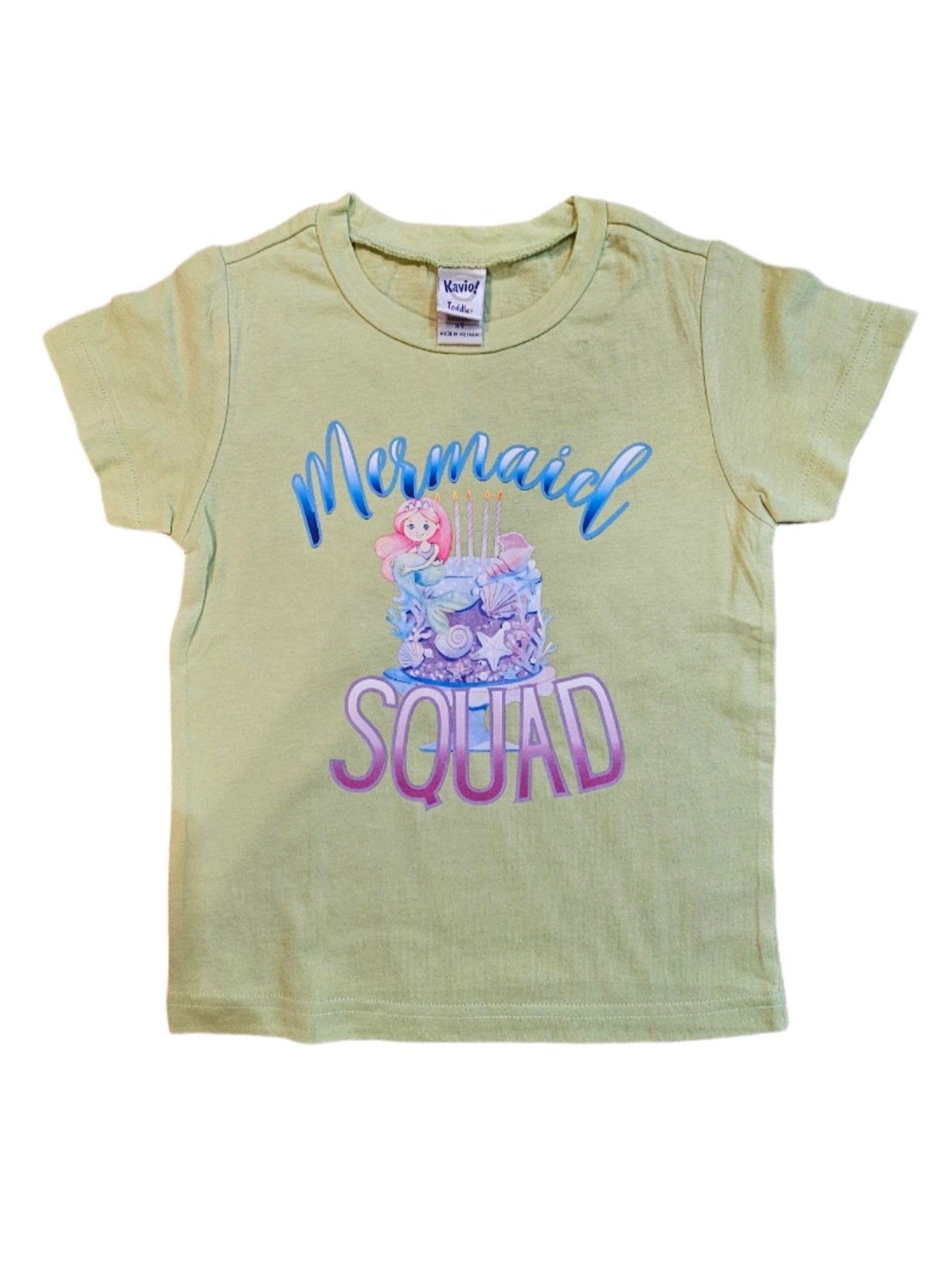 Tee Shirt KidsTee Shirt Green  Mermaid  Squad Children's RTTSGMSC