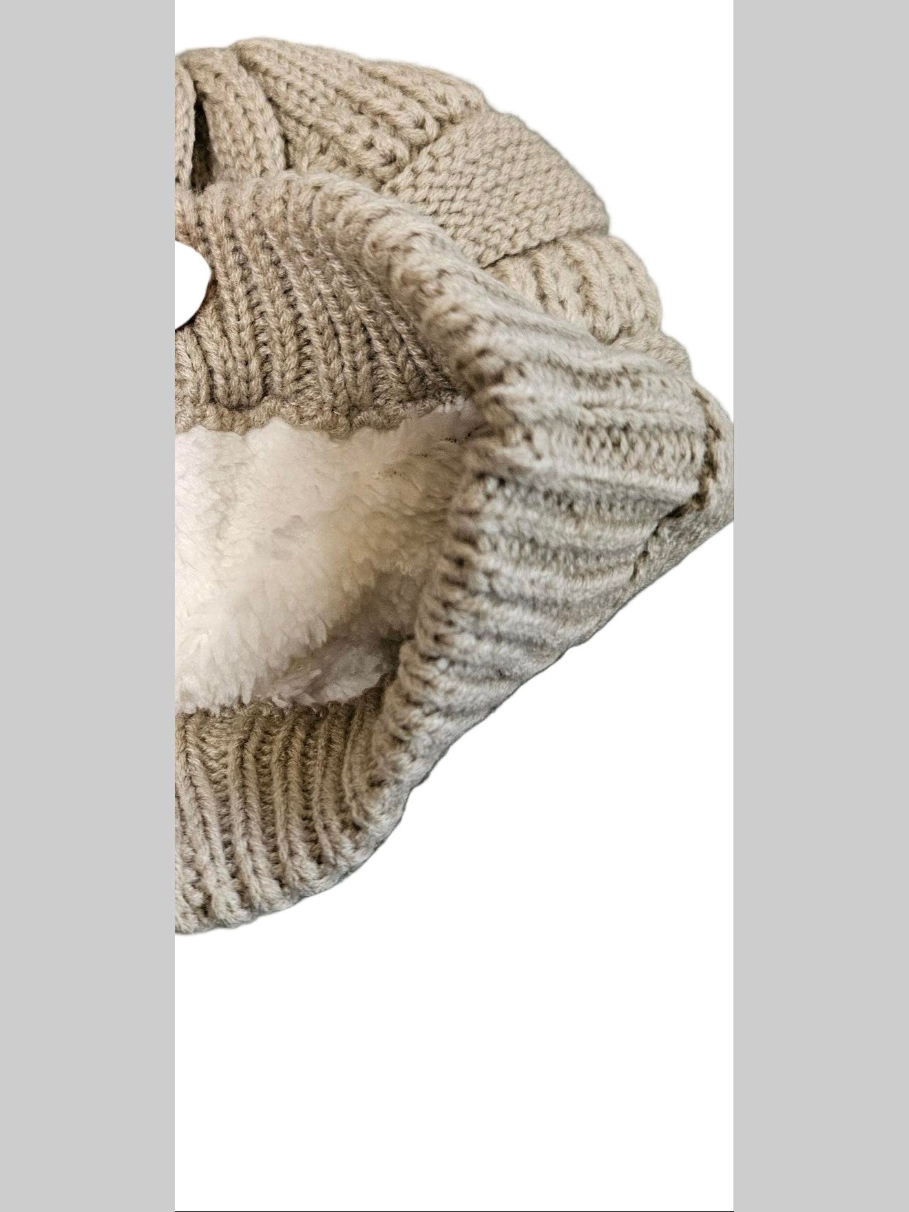 Hat Slouch Fleece Lined 3 colors Taupe, Cream or Black