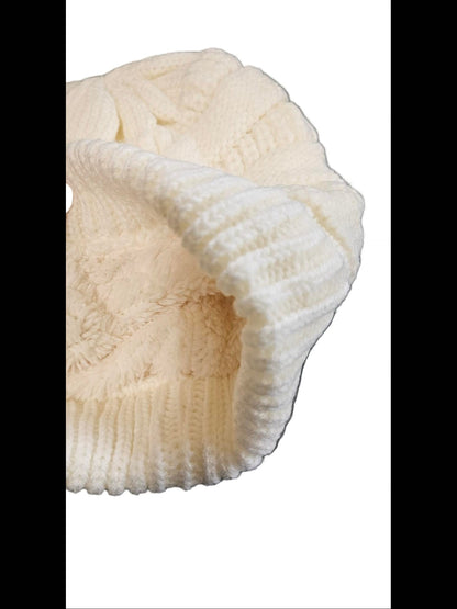 Hat Slouch Fleece Lined 3 colors Taupe, Cream or Black