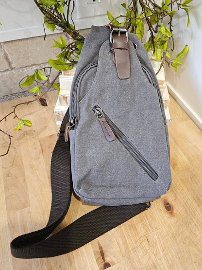Crossbody Canvas  / Leather 5 Colors Gbmg8824