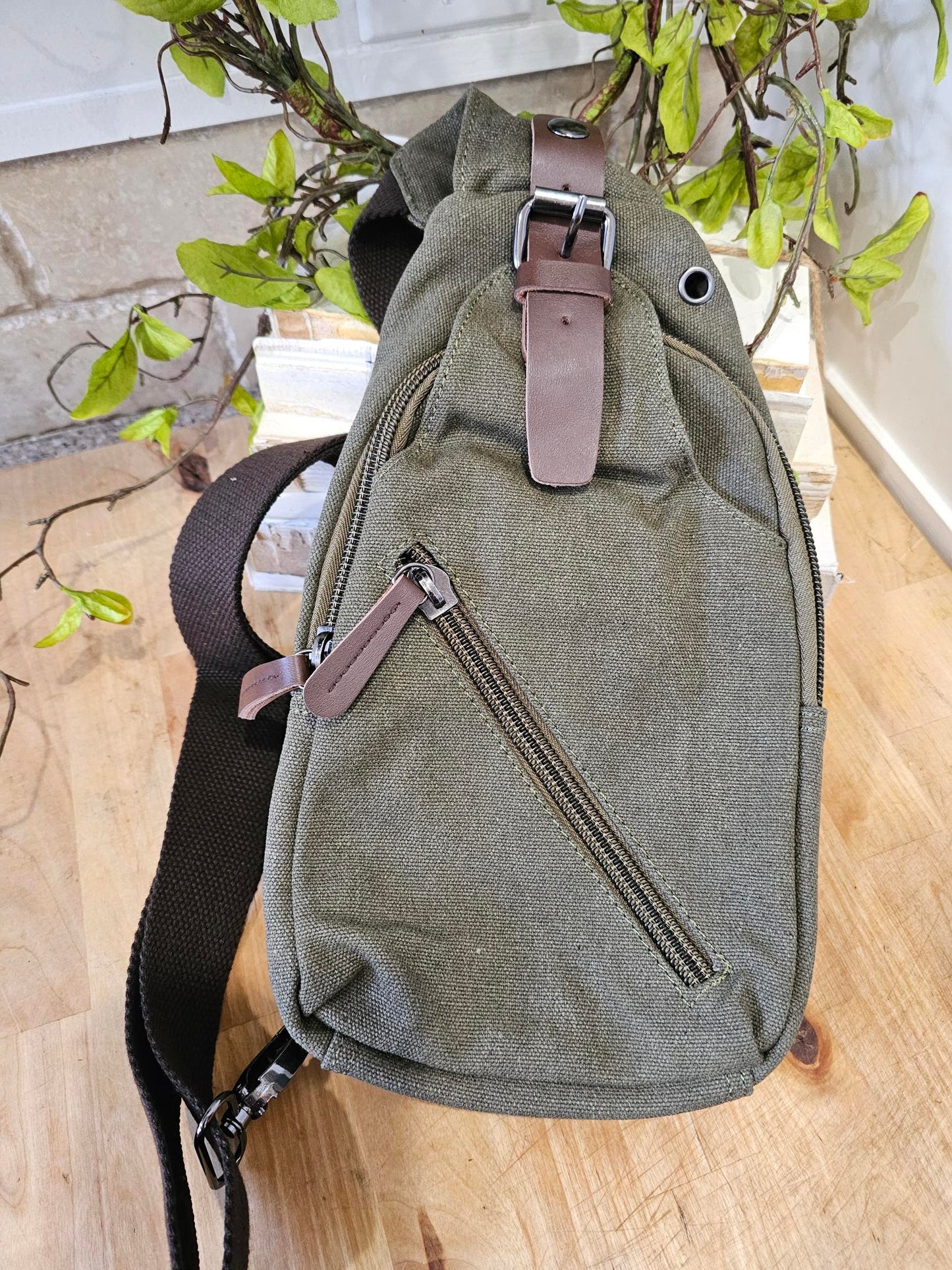 Crossbody Canvas  / Leather 5 Colors Gbmg8824