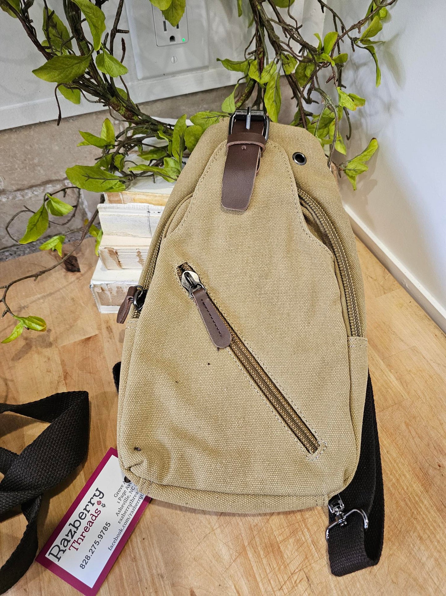 Crossbody Canvas  / Leather 5 Colors Gbmg8824