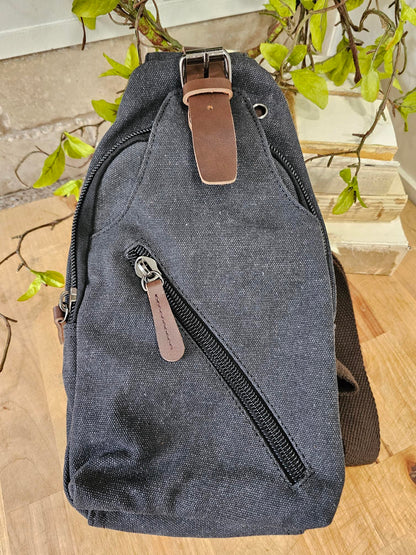 Crossbody Canvas  / Leather 5 Colors Gbmg8824