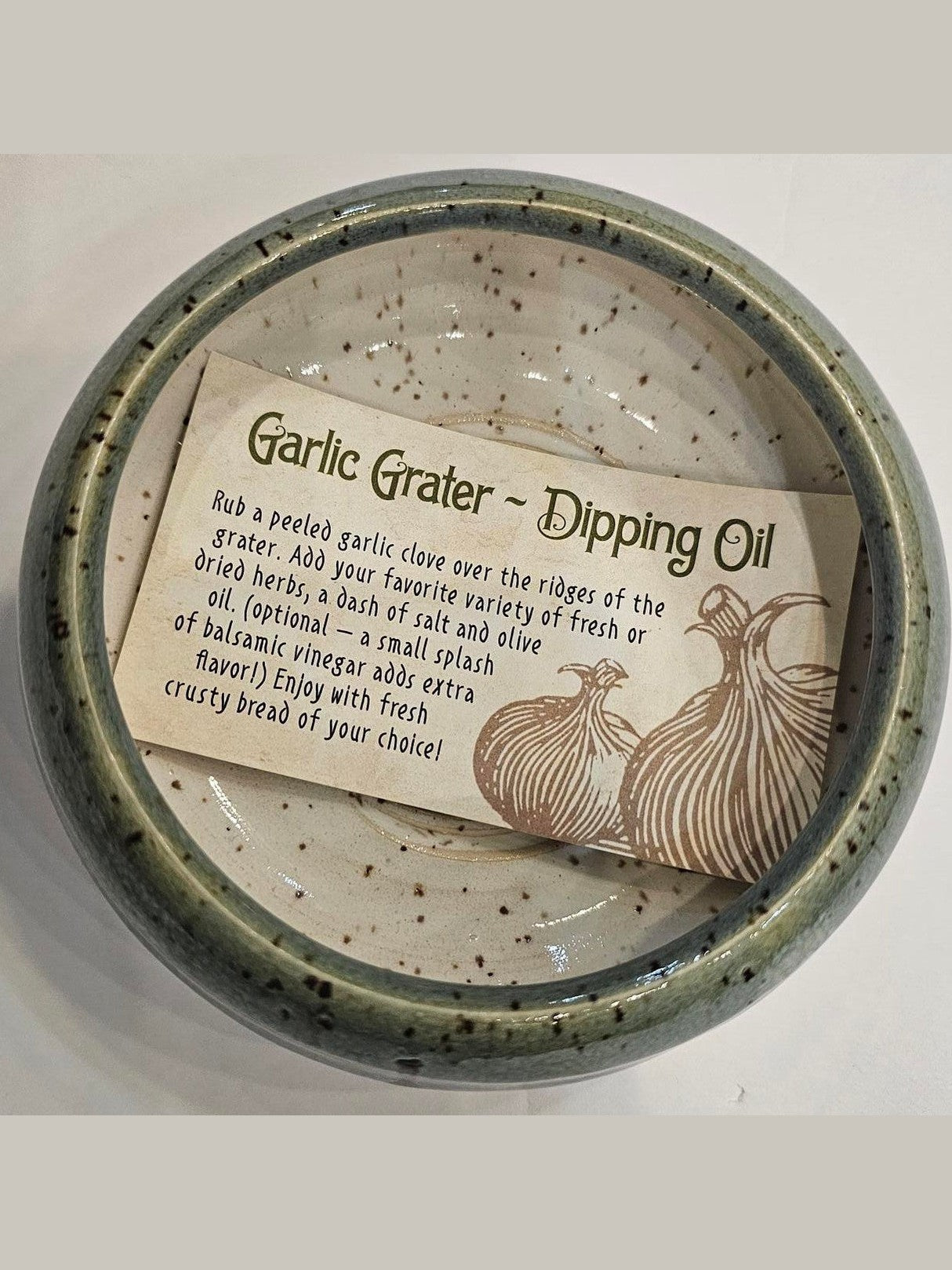 Garlic Grater   Pottery Locally Made In NC  Colors May Vary Due to Glazing