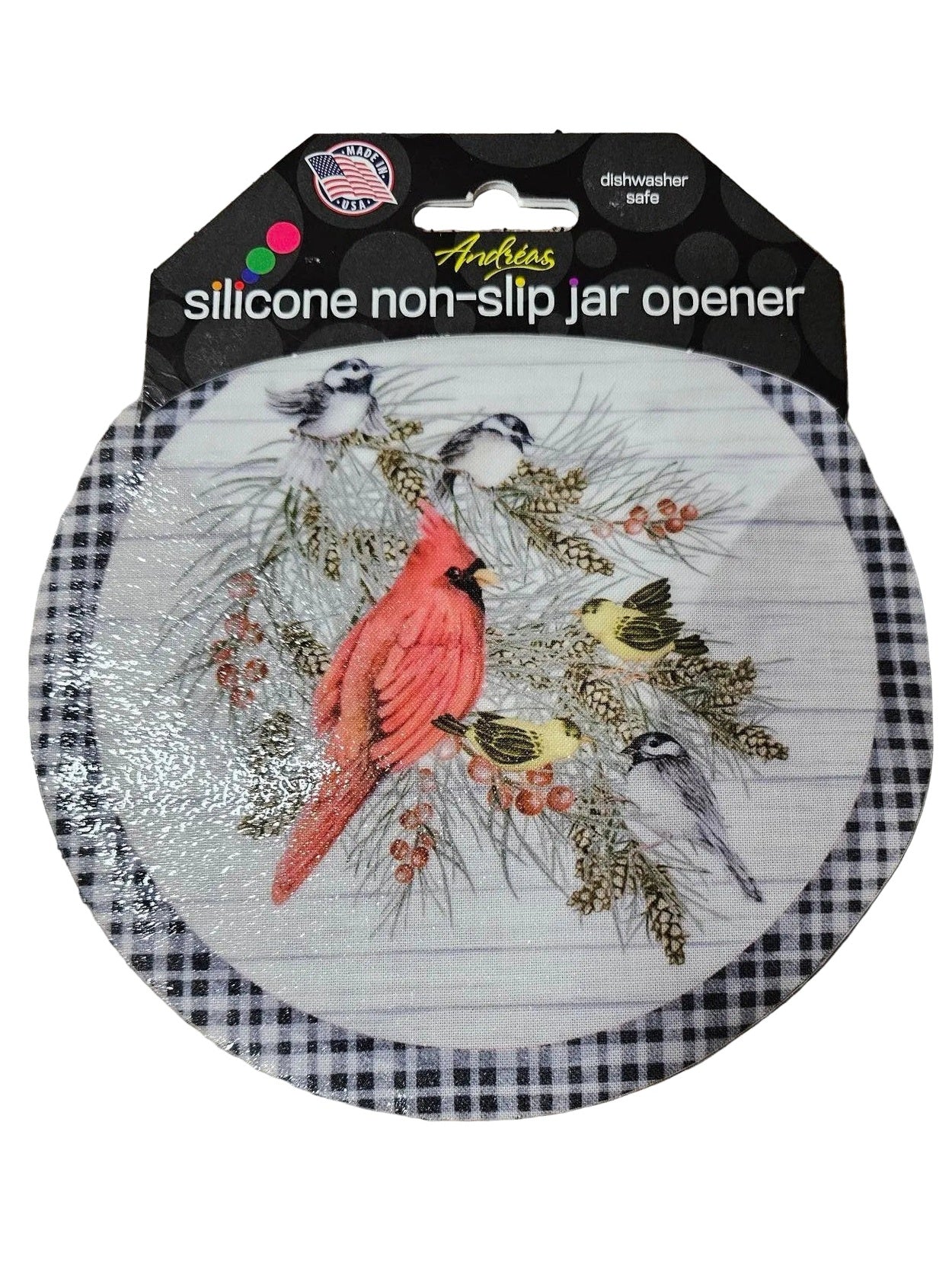 91 Jar Opener  Multi  Colored Birds Cardinal