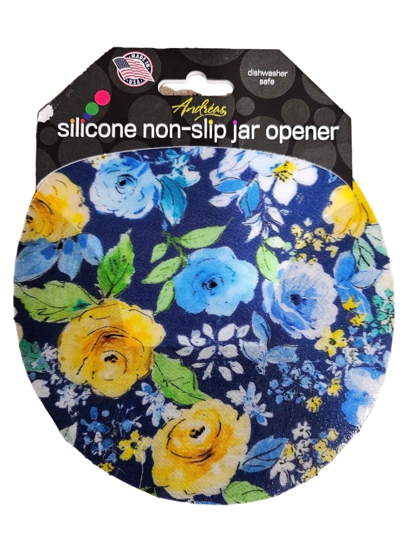 94 Jar Opener  Multi  Colored blue Flowers