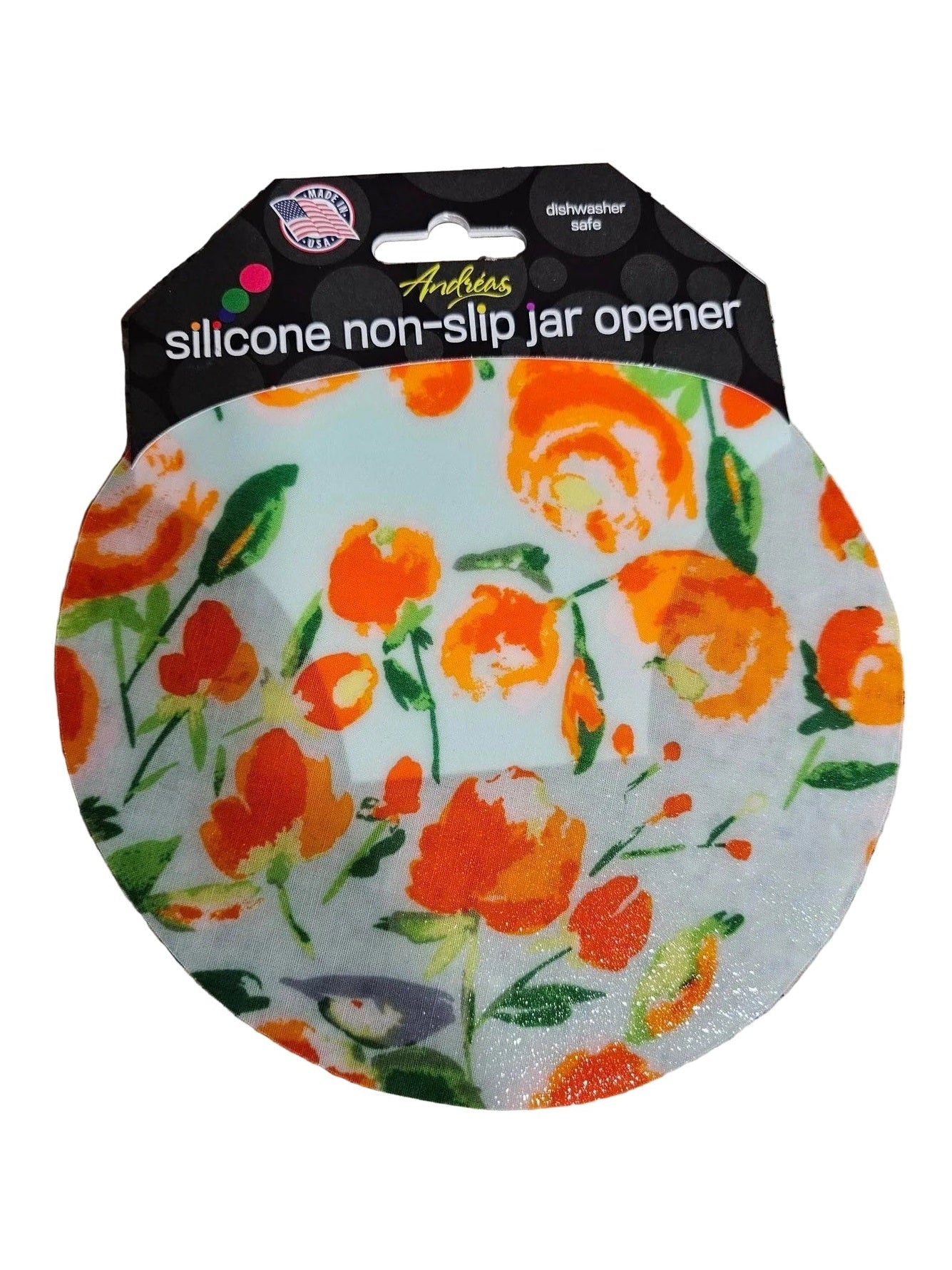 95 Jar Opener  Multi  Colored Peach Flowers