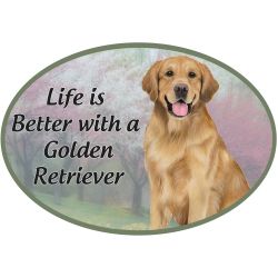 Car Magnet   Golden Retriever Dog   1001-15 