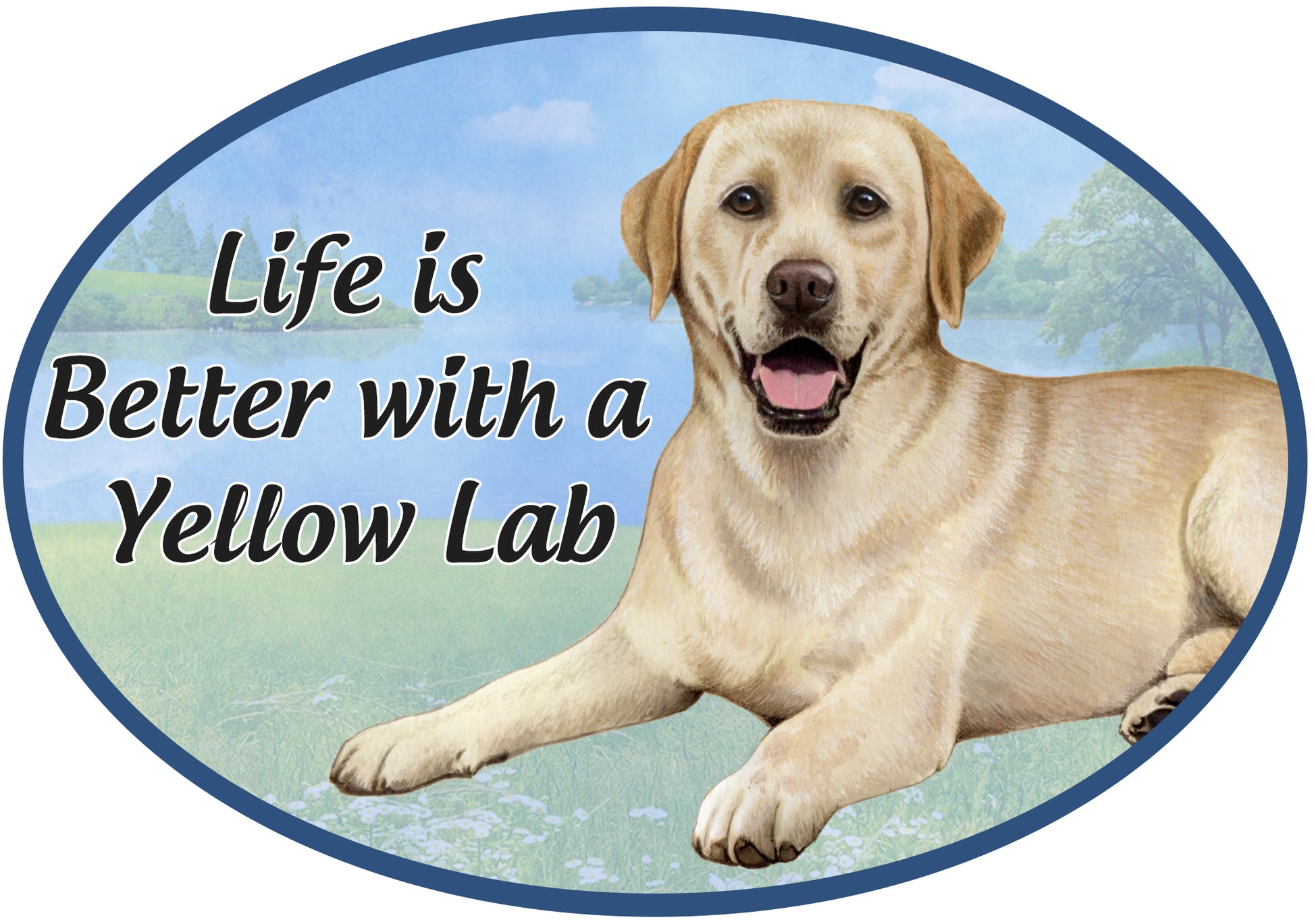 Car Magnet   Labrador  Dog  Yellow    1001-20 